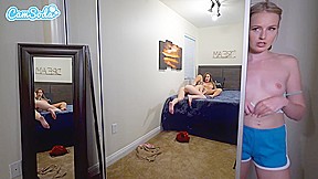 Red Haired Milf And Younger Blonde Girl Blue Bed Lez