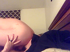 Red headed slut craves ass to mouth