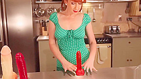 Red not only bakes in the kitchen, she cums too!
