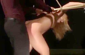 Restrained Euro Sub Covered In Warm Jizz
