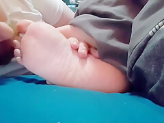 Romantictingles Having Her Feet Worshipped In Bed