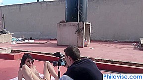 Rooftop bj with tiny latina Ferr Lima