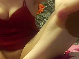 Russian Babe Relaxes After A Long Day At Work