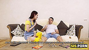 SIS PORN Young woman with red hair looks fragile but stepbros dick enters vagina at ease