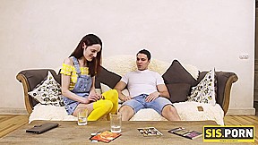 SIS PORN Young woman with red hair looks fragile but stepbros dick enters vagina at ease