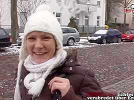 Saxon German Teen Persuaded On The Street To Sex Casting