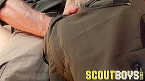 ScoutBoys - Tiny little twink barebacked by massive Step daddy dick