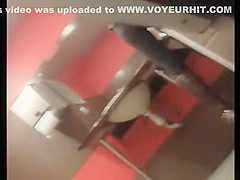 Secretly watching a college girl pee
