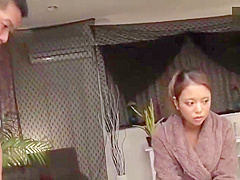 Sensual massage of a Japanese babe