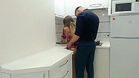 Sex at kitchen