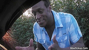 Sexy Ebony And Huge Boobs - Fatty Picked Up And Gets Bbc