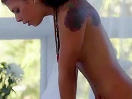 Sexy Tattooed Brunette Babe Rides Cock