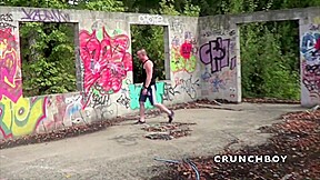 Sexy Twink Fucked By Step daddy In Exhib Outdoor Place - ExhibBoys