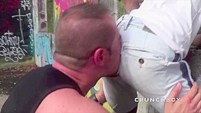 Sexy Twink Fucked By Step daddy In Exhib Outdoor Place - ExhibBoys