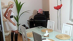 Sexy big boobs Blonde MILF blowjob