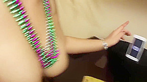 Sexy friends fuck at mardi gras