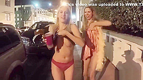 Sexy friends fuck at mardi gras