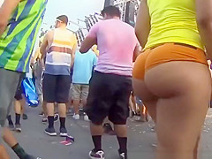 Sexy girl in very tight shorts