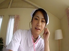 Sexy nurse Kyoka Ishiguro insane blowjob