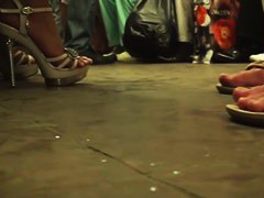 Sexy street candid blonde babe gets her panties on upskirt video