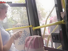 Sexy upskirt porn with amateur blonde in a public place