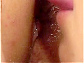 Sexy youthful gal sucks a large ding-dong and boy-friend cums in her face hole