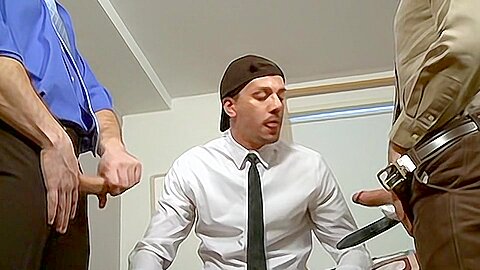 Sharing His Young Rigid Cock - David Chase, Adam Russo & Seth Roberts