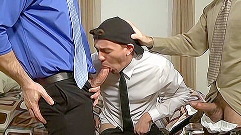 Sharing His Young Rigid Cock - David Chase, Adam Russo & Seth Roberts