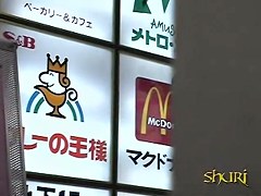 Sharking video with hot Asian tits being exposed in a metro