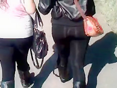 Shiny Lycra Chubby Ass