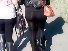Shiny Lycra Chubby Ass