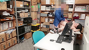Shoplyfter Violet Rain got her pussy fuck doggy by the horny LP Officer