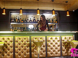 Showcasing Flexibility On Bar Table - Watch4Fetish