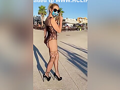 Showing Off Naked Under My Transparent Outfits