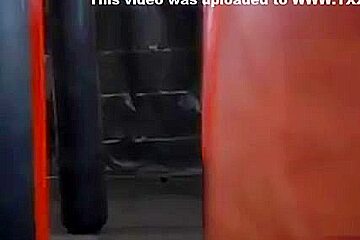 Shy love fucked in boxing ring