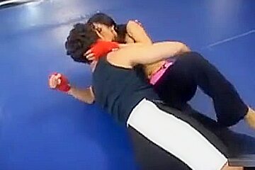 Shy love fucked in boxing ring