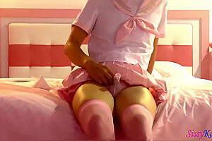 Sisk Feminization Training With Cutie Pinky Seifuku Ep4: Anal Plug