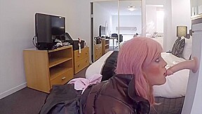 Sissy Maid Spit Roasted By Dildos