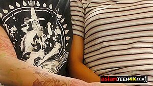 Skinny Asian That Is Very Horny Turns This Mans Bed Int
