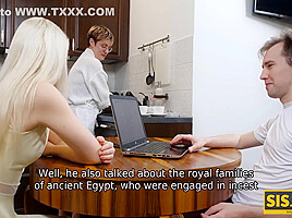 Skinny Cutie Makes Love With Her Lucky Stepbrother After Lunch