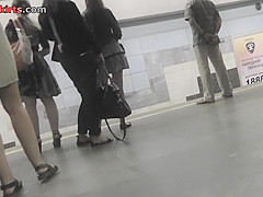 Skinny ass exposed in really sexy upskirt video