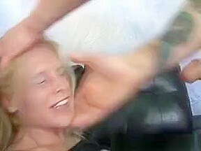 Skylar Gets Her Mouth Fucked Roughly By A Big Cock Stud