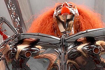 Slaves In Metal Bondage Dominated!