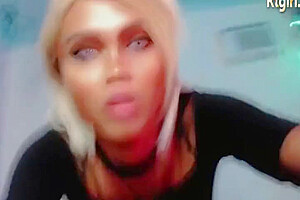 Slim Blonde Transgirl Strokes Her Small Dick