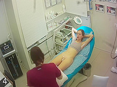 Slim Russian Girl At Depilation
