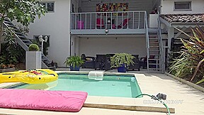 Slut Fucked Raw In The Swimming Pool - CrunchFrenchBareback