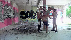 Slut used by 2 tops scally boy in exhib outdoor place - CrunchBoy