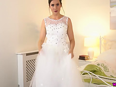Slutty Bride Gives You Jerk Off Instruction While Husband Is In Bed!