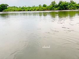 Slutty Desi teen 18+ Masturbate In A Rever Fishing Boat 11 Min