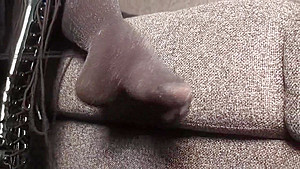 Sparkling Pantyhose Feet Need A Massage